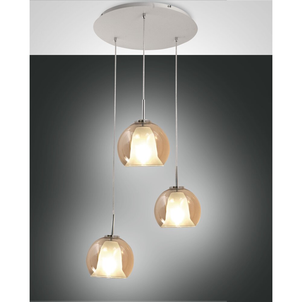 Fabas Luce Bretagna Lámpara Colgante Blanca, 3 luces main product photo