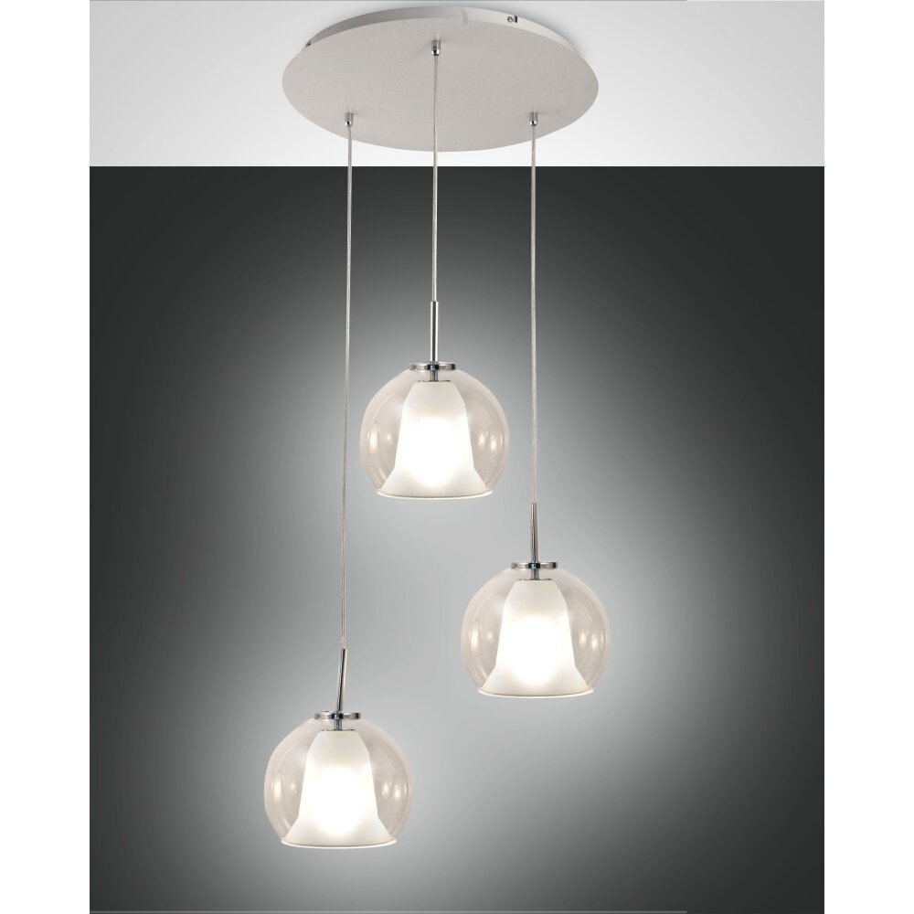 Fabas Luce Bretagna Lámpara Colgante Blanca, 3 luces main product photo