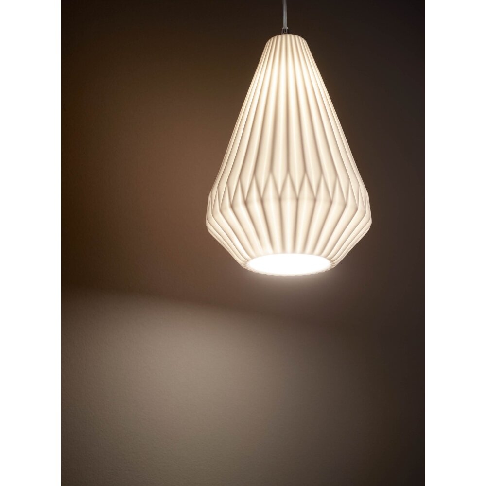 Fabas Luce Vigor Lámpara Colgante Blanca, 1 luz main product photo