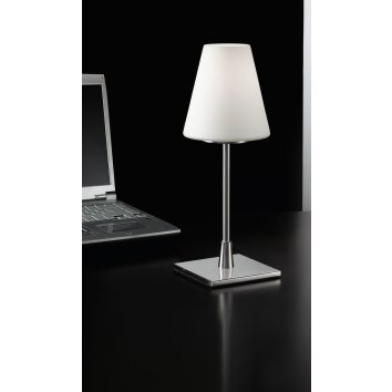 Fabas Luce Lucy big Lámpara de mesa Níquel-mate, 1 luz