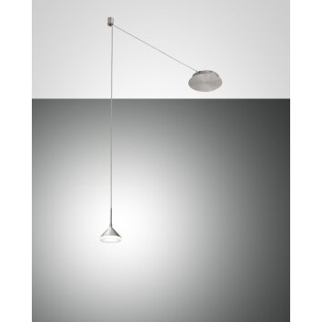 Fabas Luce Isabella Lámpara Colgante LED Aluminio, Cromo, Níquel-mate, 1 luz