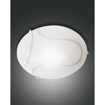 Fabas Luce Magma Lámpara de Techo Blanca, 2 luces