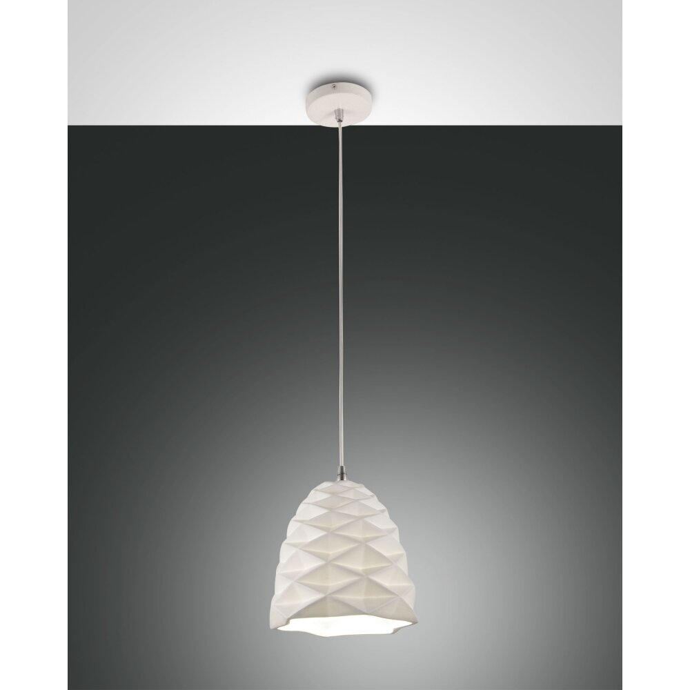 Fabas Luce Duchessa Lámpara Colgante Blanca, 1 luz main product photo