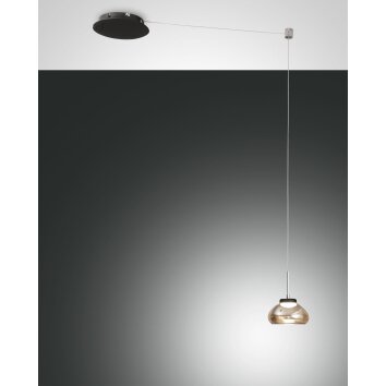 Fabas Luce Arabella Lámpara Colgante LED Negro, 1 luz
