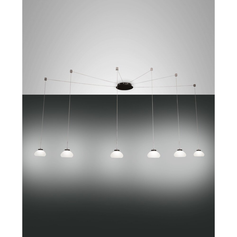 Fabas Luce Arabella Lámpara Colgante LED Negro, 6 luces main product photo