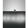 Fabas Luce Arabella Lámpara Colgante LED Negro, 6 luces