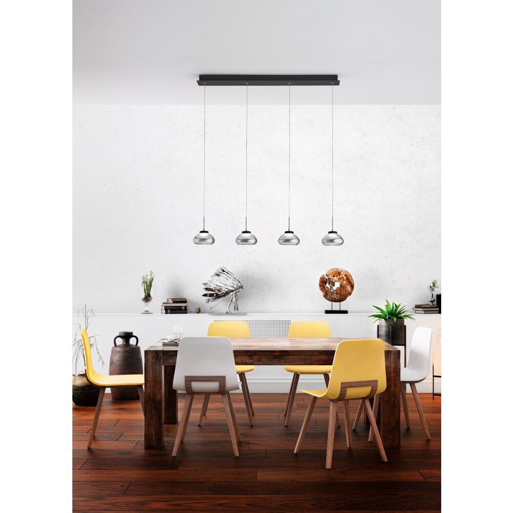 Fabas Luce Arabella Lámpara Colgante LED Negro, 4 luces main product photo