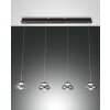 Fabas Luce Arabella Lámpara Colgante LED Negro, 4 luces