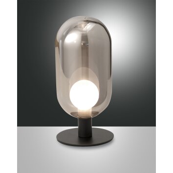 Fabas Luce Gubbio Lámpara de mesa LED Negro, 1 luz