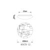 Globo LAVA Lámpara de Techo LED Blanca, 1 luz