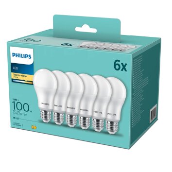 Philips 6x Set LED E27 13 Watt 2700 Kelvin 1521 Lumen