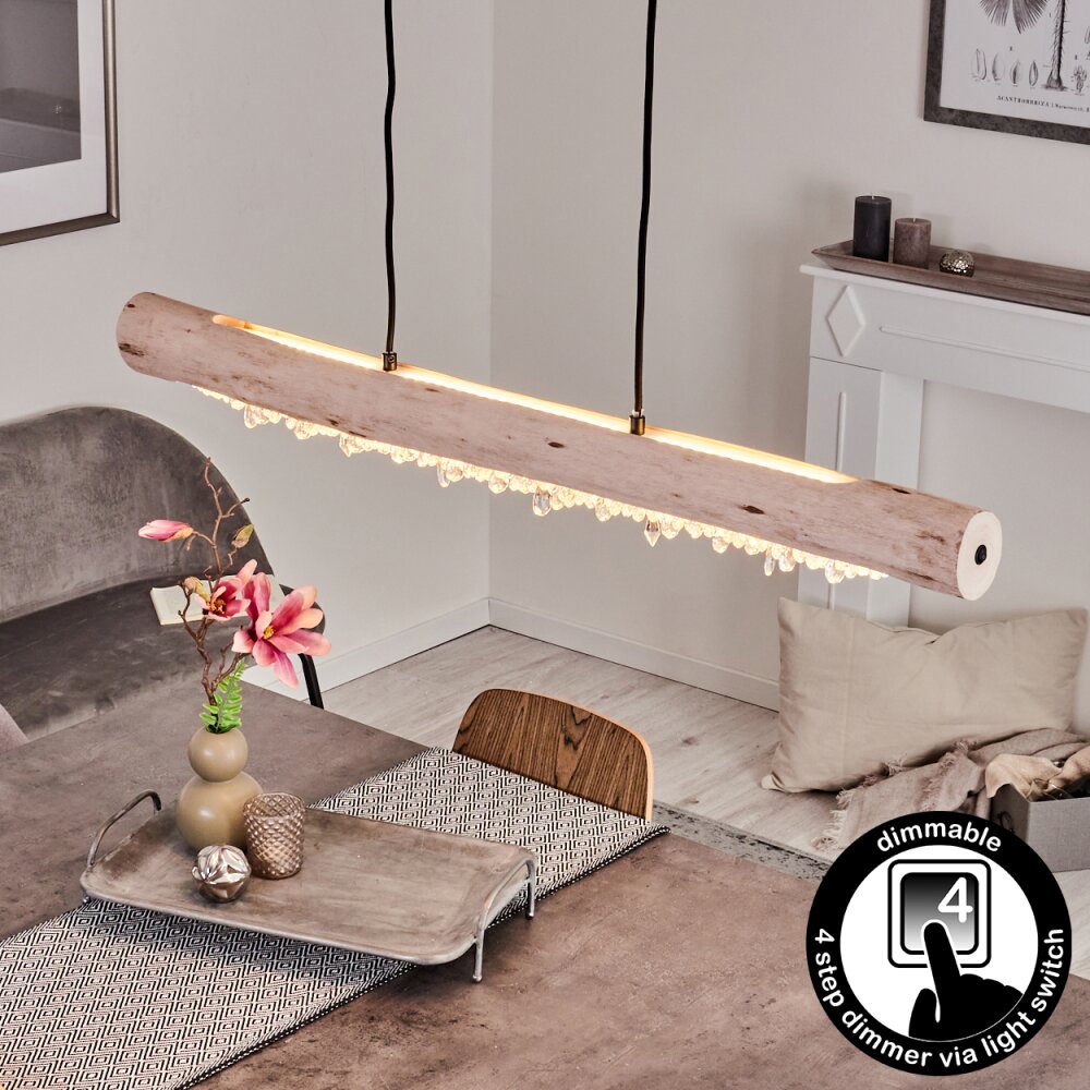 Rodeche Lámpara Colgante LED Transparente, Crudo, 2 luces main product photo