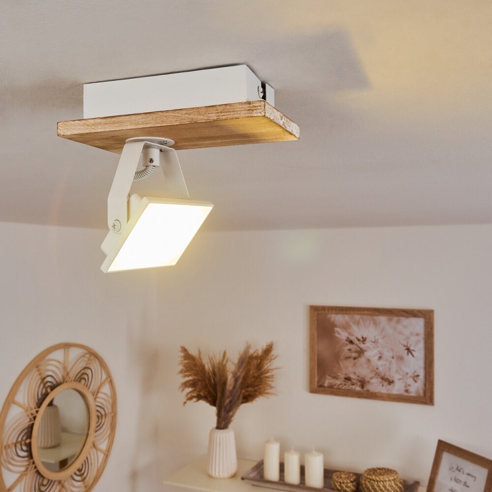 Giresta Lámpara de Techo LED Crudo, Blanca, 1 luz main product photo