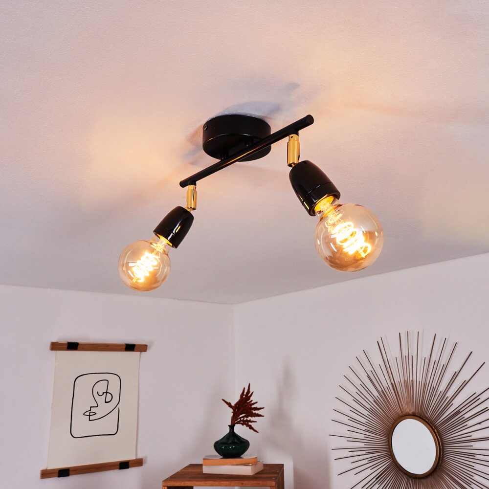 Musland Lámpara de Techo dorado, Negro, 2 luces main product photo