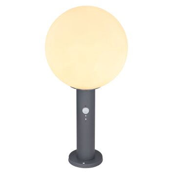 Globo OSSY Poste de Jardín Antracita, 1 luz, Sensor de movimiento