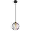 Globo EUSEBIUS Lámpara Colgante Negro, 1 luz