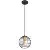 Globo EUSEBIUS Lámpara Colgante Negro, 1 luz