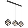 Globo LYDIA Lámpara Colgante Negro, 3 luces