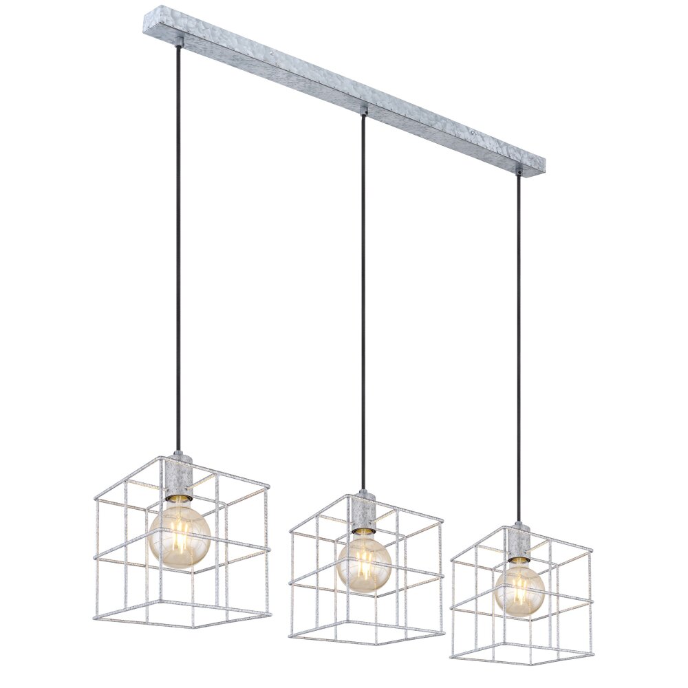 Globo MERRIL Lámpara Colgante Galvanizado, 3 luces main product photo