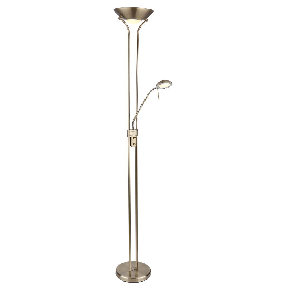 Globo LEONAS Lámpara de Pie LED Latón antiguo, 1 luz main product photo