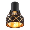 Globo BLANCA Aplique Negro, 1 luz