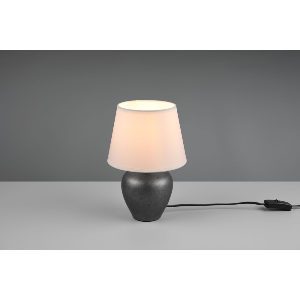 Reality Abby Lámpara de mesa marrón oscuro, Níquel-mate, 1 luz main product photo