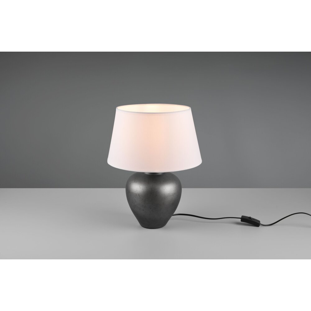 Reality Abby Lámpara de mesa marrón oscuro, Níquel-mate, 1 luz main product photo
