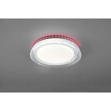 Reality Thea Lámpara de Techo LED Blanca, 1 luz, Mando a distancia, Cambia de color