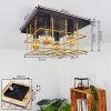 Fevaag Lámpara de Techo dorado, Negro, 4 luces
