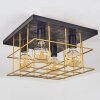 Fevaag Lámpara de Techo dorado, Negro, 4 luces