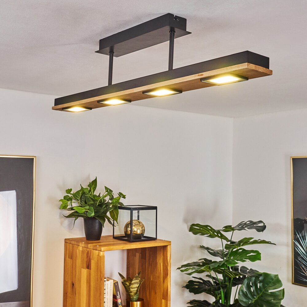 Giresta Lámpara de Techo LED Negro, 4 luces main product photo