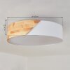 Mjelstad Lámpara de Techo Marrón, Blanca, 2 luces