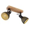 Globo LENNA Lámpara de Techo Madera oscura, Negro, 2 luces