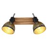 Globo LENNA Lámpara de Techo Madera oscura, Negro, 2 luces