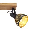 Globo LENNA Lámpara de Techo Madera oscura, Negro, 2 luces