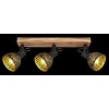 Globo LENNA Lámpara de Techo Madera oscura, Negro, 3 luces