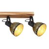Globo LENNA Lámpara de Techo Madera oscura, Negro, 4 luces