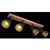 Globo LENNA Lámpara de Techo Madera oscura, Negro, 4 luces