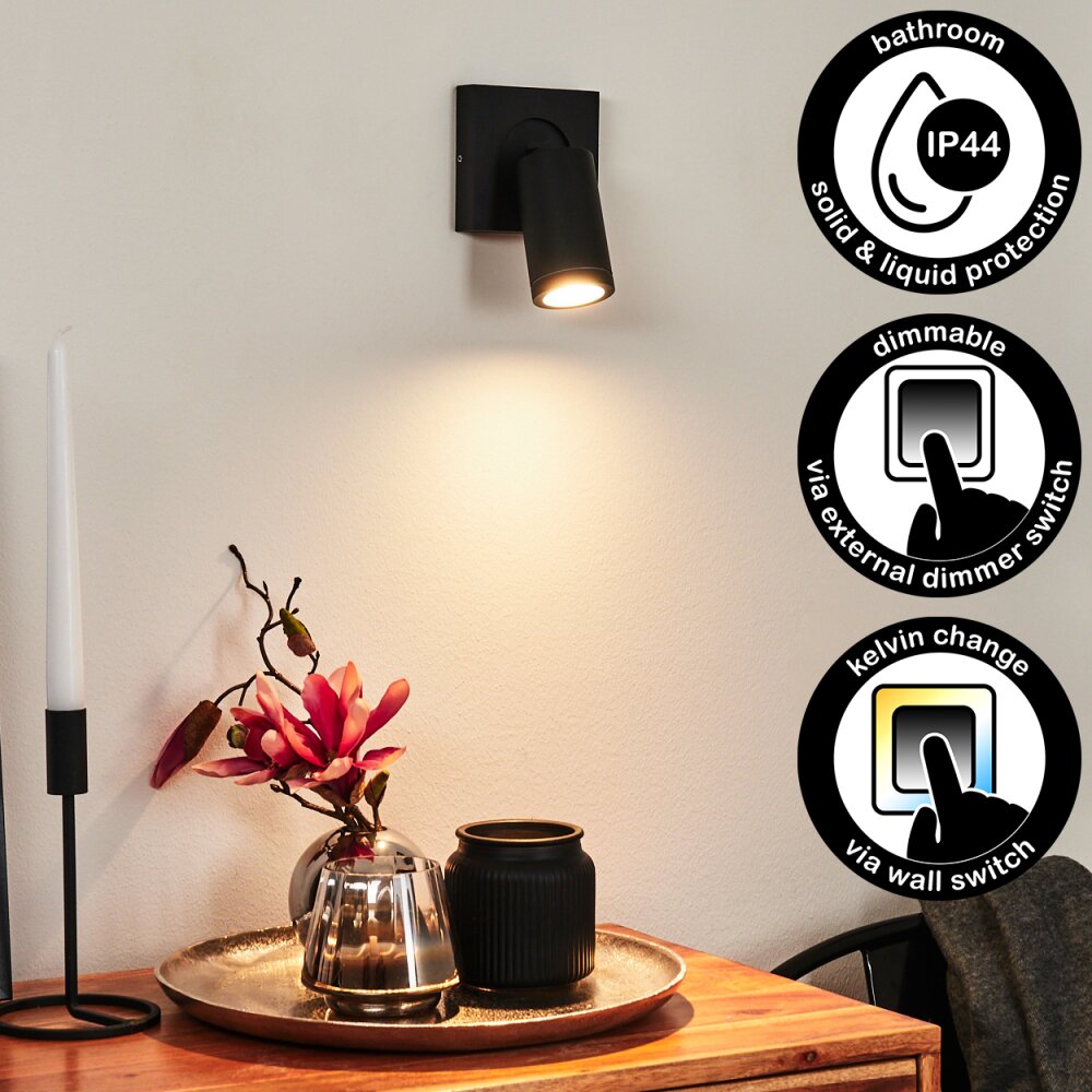 Hakamken Aplique LED Negro, 1 luz main product photo