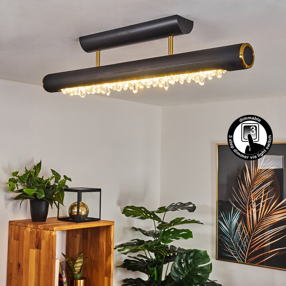 Rodeche Lámpara de Techo LED Latón, Negro, 1 luz main product photo