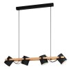 Eglo-Leuchten HORNWOOD Lámpara Colgante Colores crema, Negro, 4 luces