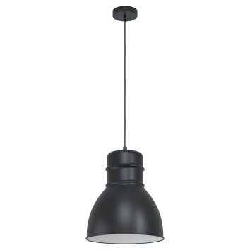 Eglo-Leuchten EBURY Lámpara Colgante Negro, Blanca, 1 luz