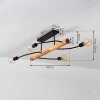 Finnfjord Lámpara de Techo Crudo, Negro, 4 luces