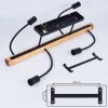 Finnfjord Lámpara de Techo Crudo, Negro, 4 luces