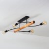 Finnfjord Lámpara de Techo Crudo, Negro, 4 luces