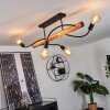 Finnfjord Lámpara de Techo Crudo, Negro, 4 luces