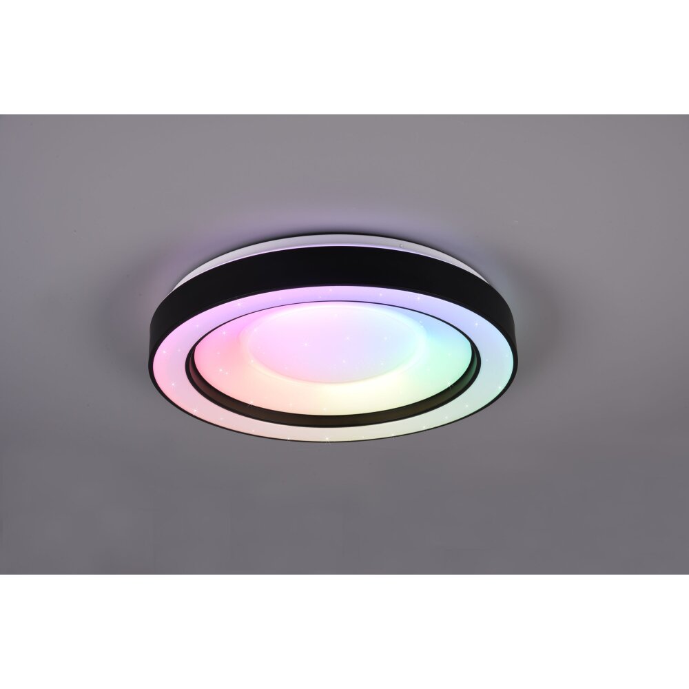 Reality Arco Lámpara de Techo LED Negro, 1 luz, Mando a distancia, Cambia de color main product photo