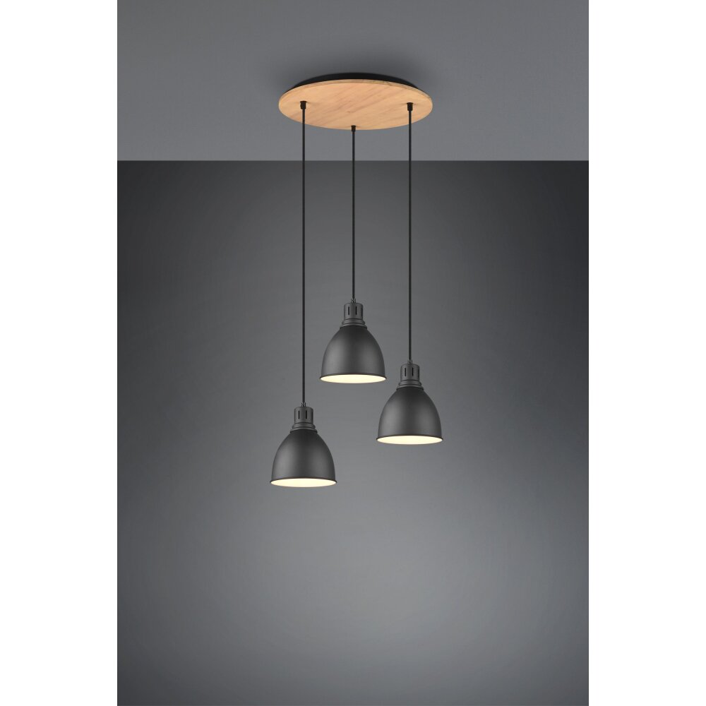 Trio-Leuchten Henley Lámpara Colgante Negro, 3 luces main product photo