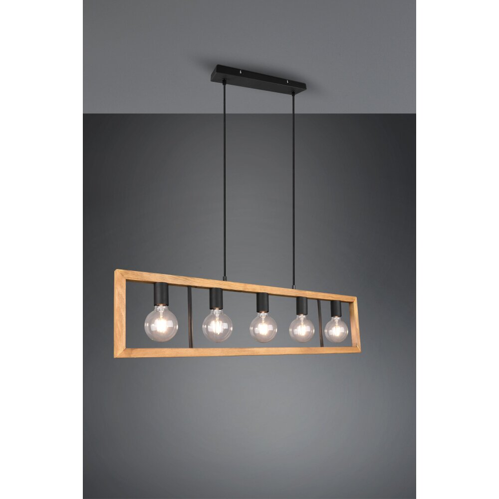 Trio-Leuchten Agra Lámpara Colgante Negro, 5 luces main product photo