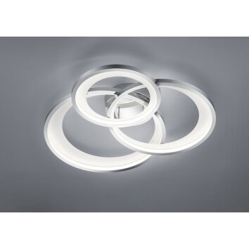 Trio-Leuchten Granada Lámpara de Techo LED Cromo, 1 luz